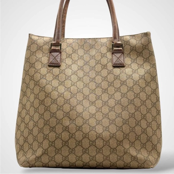 Gucci Brown Monogram Tote Bag - Picture 2 of 12
